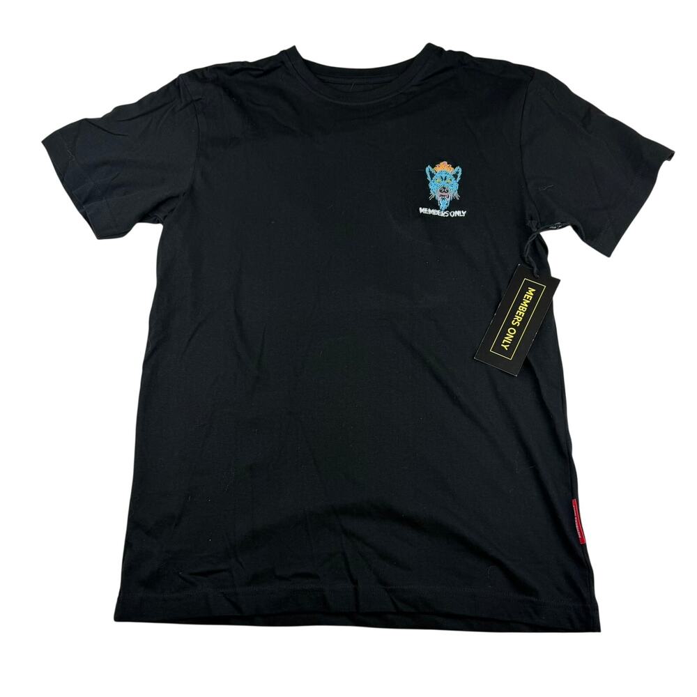 Members Only Black Graphic T-Shirt Size Medium